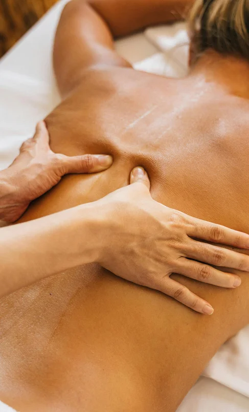 Professional myofascial therapy session for soft tissue pain and tension relief