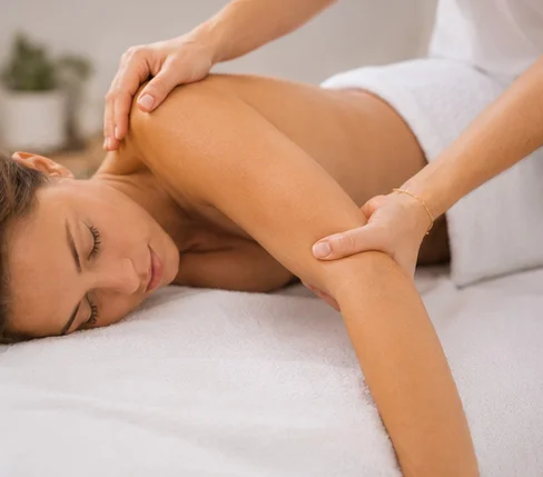 Professional neuromuscular therapy session for TMJ neck and back pain treatment