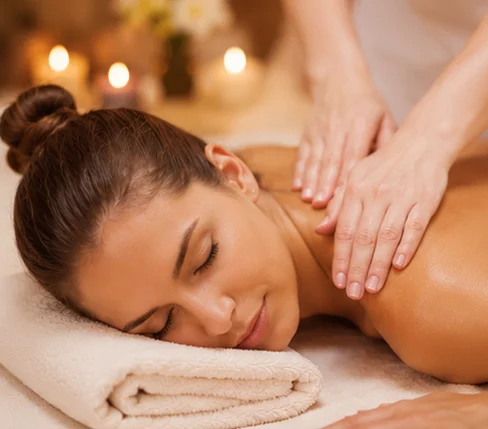 Therapeutic stress reduction massage promoting relaxation balance and emotional wellness